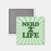 Nerd 4 Lebensdauer Magnet (Vorderseite/Rückseite)