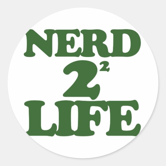 Nerd 4 Lebensdauer Runder Aufkleber (Vorderseite)