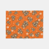 Nerd-Affenschneeflocken Fleecedecke (Vorderseite (Horizontal))