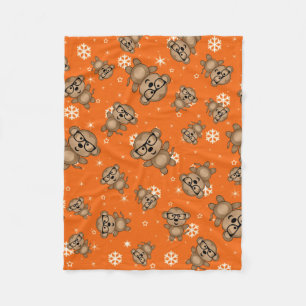 Nerd-Affenschneeflocken Fleecedecke