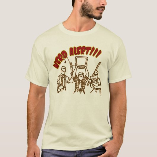 NERD-ALARM!!! (Waffen) T-Shirt (Vorderseite)