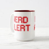 Nerd-Alarm Zweifarbige Tasse (Vorderseite Links)
