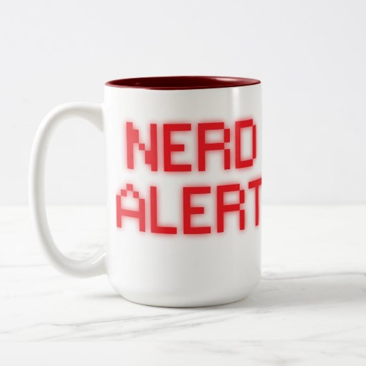 Nerd-Alarm Zweifarbige Tasse (Links)