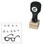 Nerd Alert 1x1" Gummi-Briefmarke Gummistempel (Stempel)