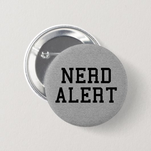 Nerd Alert Funny Zitat Button (Vorne & Hinten)