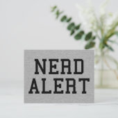 Nerd Alert Funny Zitat Postkarte (Stehend Vorderseite)