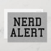 Nerd Alert Funny Zitat Postkarte (Vorne/Hinten)