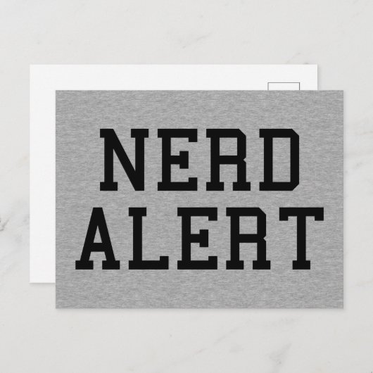 Nerd Alert Funny Zitat Postkarte (Vorne/Hinten)