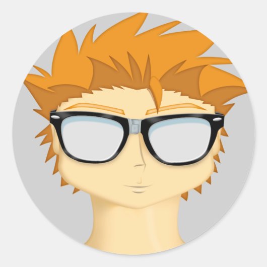 Nerd-Aufkleber Runder Aufkleber (Vorderseite)
