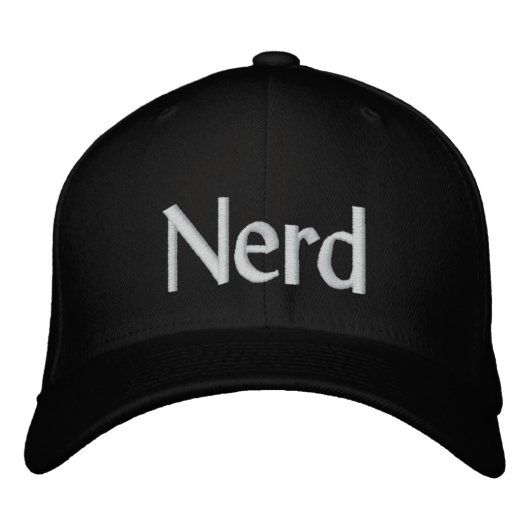 Nerd Bestickte Baseballkappe (Vorderseite)