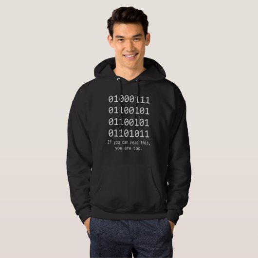 Nerd-Binärkode-Programmierprogramm Hoodie (Vorne ganz)