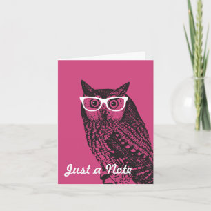 Nerd Bird Vintage Grafik Eulen Notizkarten Karte