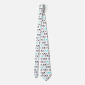 Nerd-Brille blau Nerd Herren Krawatte (Rückseite)