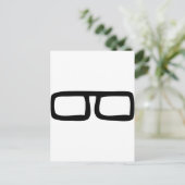 Nerd-Brille Postkarte (Stehend Vorderseite)