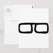 Nerd-Brille Postkarte (Vorne/Hinten)