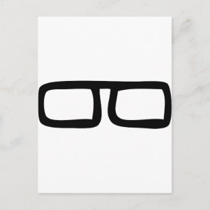 Nerd-Brille Postkarte