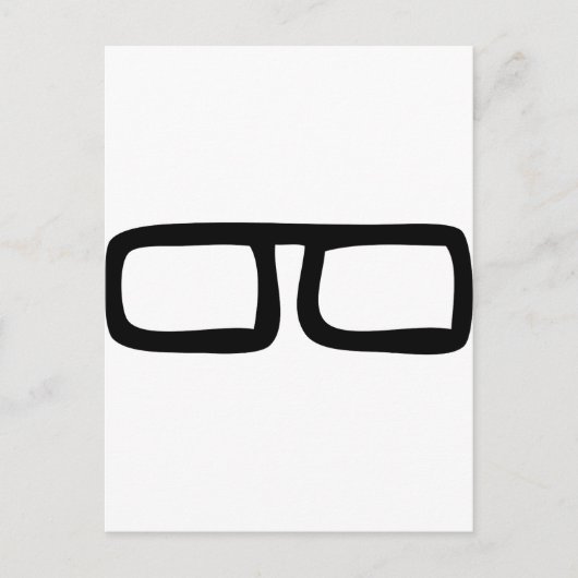 Nerd-Brille Postkarte (Vorderseite)