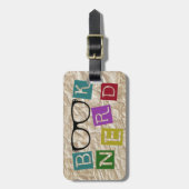 Nerd buchen gepäckanhänger (Vorderseite vertikal)