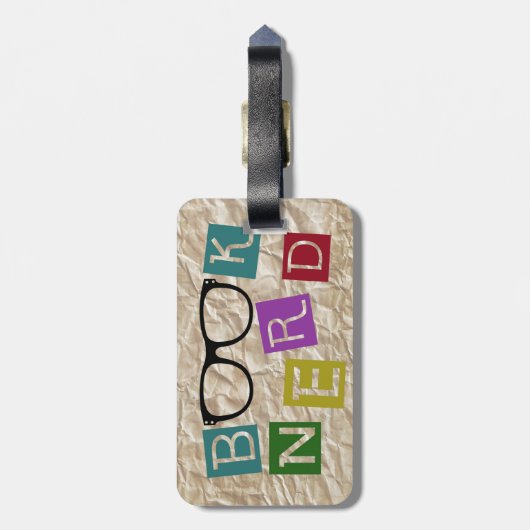 Nerd buchen gepäckanhänger (Rückseite vertikal)