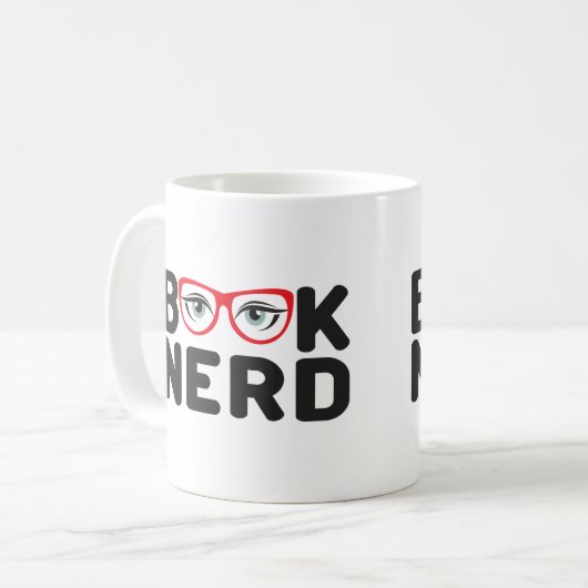 Nerd buchen kaffeetasse (Vorderseite Links)