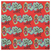 Nerd Cartoon-Monster Stoff (Muster)