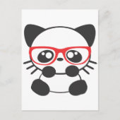 Nerd Cat Postkarte (Vorderseite)