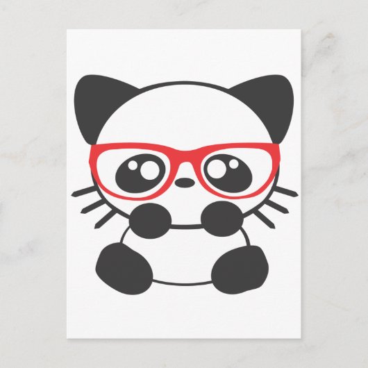 Nerd Cat Postkarte (Vorderseite)