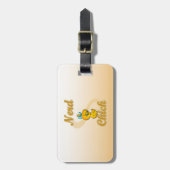 Nerd Chick Gepäckanhänger (Vorderseite vertikal)