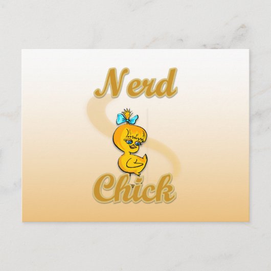Nerd Chick Postkarte (Vorderseite)