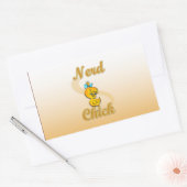 Nerd Chick Rechteckiger Aufkleber (Umschlag)
