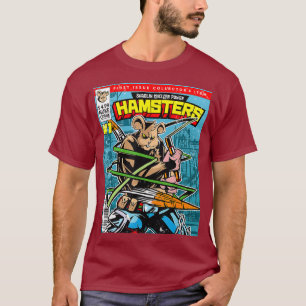 Nerd Comic Gift - Shaolin Nuklear Power Hamsters T-Shirt
