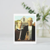 Nerd der American Band Postkarte (Stehend Vorderseite)