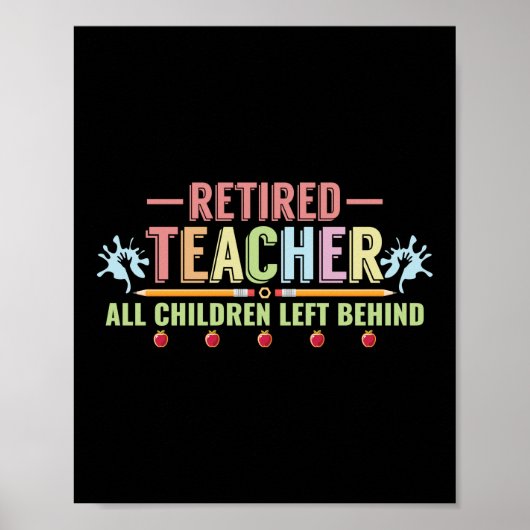 Nerd der Nachwuchsschule Funny Teacher Poster (Vorne)