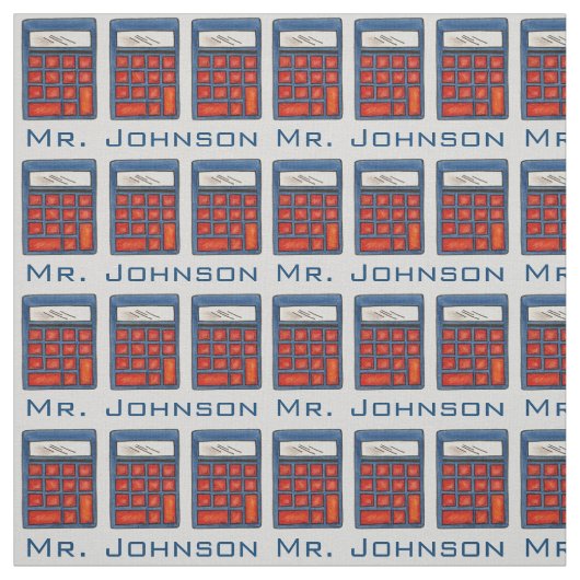 Nerd des personalisierten Mathematiklehrers Stoff (Muster)