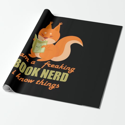 Nerd Eichhörnchen Geschenkpapier (Ungerollt)
