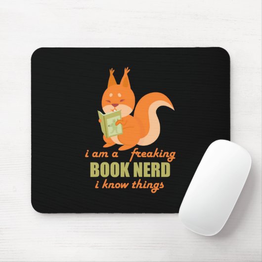Nerd Eichhörnchen Mousepad (Mit Mouse)