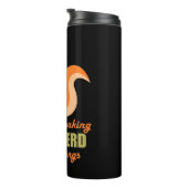 Nerd Eichhörnchen Thermosbecher (Nach rechts gedreht)