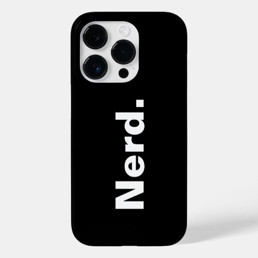 Nerd ein Wort weiße Text minimalistisch lustiges D Case-Mate iPhone Hülle (Rückseite)