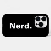 Nerd ein Wort weiße Text minimalistisch lustiges D Case-Mate iPhone Hülle (Rückseite (Horizontal))