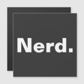 Nerd ein Wort weiße Text minimalistisch lustiges D Magnetkarte (Vorne/Hinten)