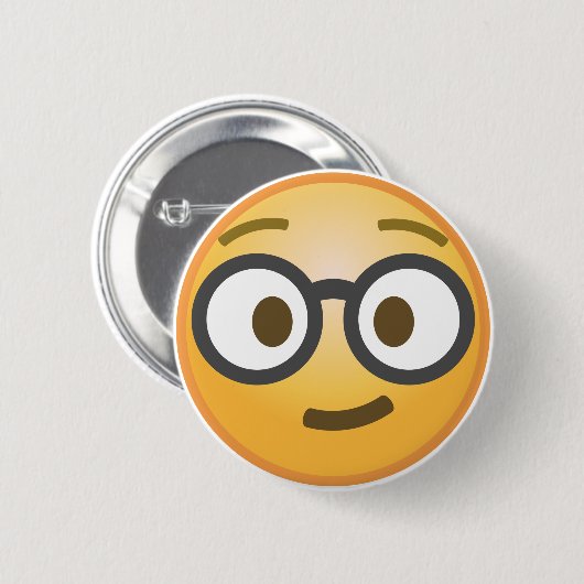 Nerd Emoji Button (Vorne & Hinten)