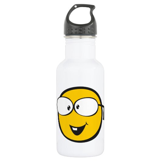 Nerd Emoji Trinkflasche (Vorderseite)