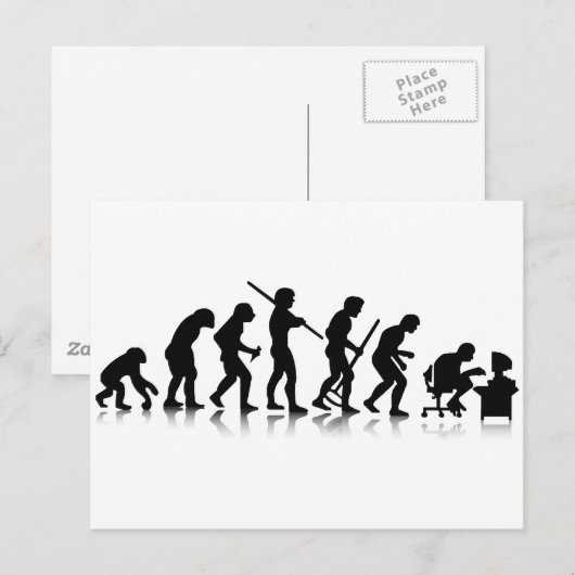 Nerd Evolution Postkarte (Vorne/Hinten)