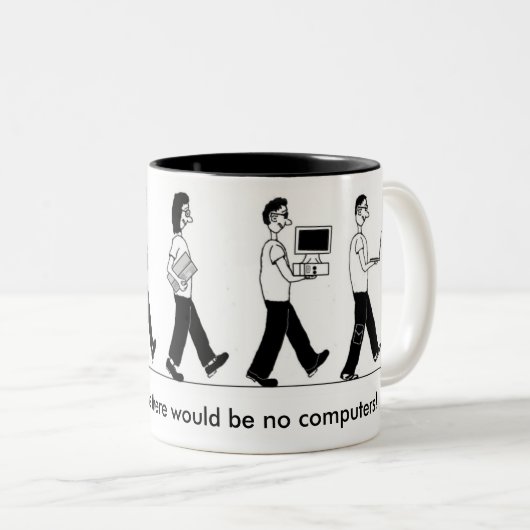 Nerd-Evolutions-Tasse Zweifarbige Tasse (VorderseiteRechts)
