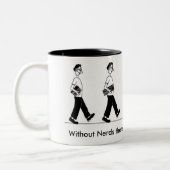 Nerd-Evolutions-Tasse Zweifarbige Tasse (Links)