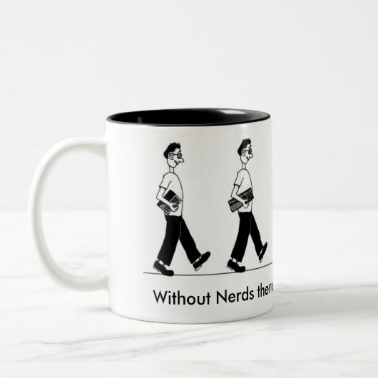 Nerd-Evolutions-Tasse Zweifarbige Tasse (Links)