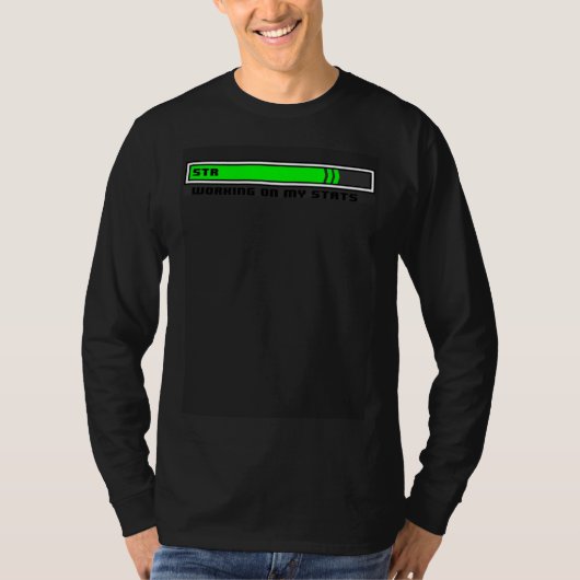 Nerd ex Nihilo STR Krafttraining Gaming RPG T-Shirt (Vorderseite)