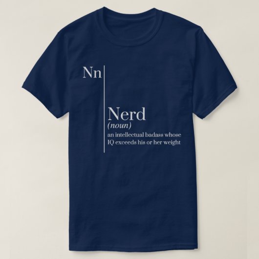 Nerd Funny Dictionary Definition Intellect Badass T-Shirt (Design vorne)