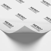 Nerd? Funny, Geeky Design Geschenkpapier (Ecke)