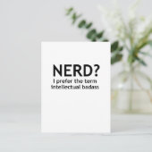 Nerd? Funny, Geeky Design Postkarte (Stehend Vorderseite)